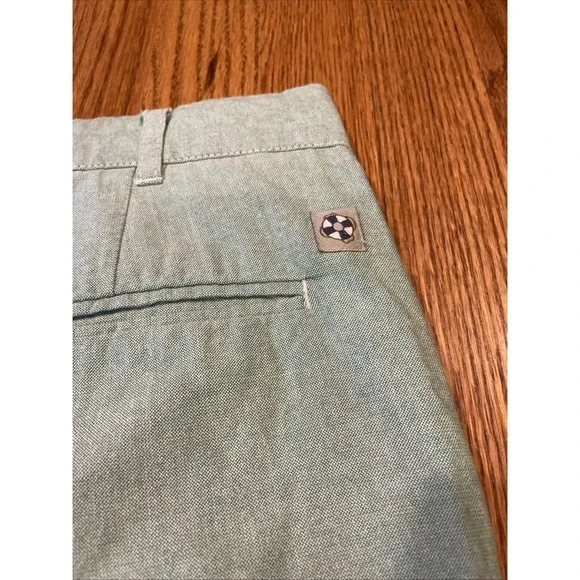 Castaway Nantucket Island Men's Beach Shorts Solid Green 100% Cotton Size 36 - Picture 3 of 7